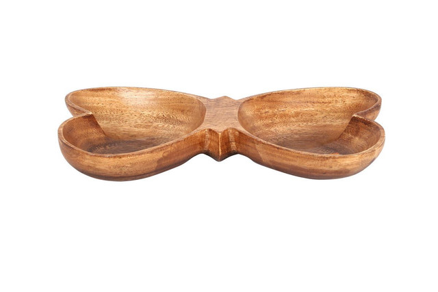 Premier Housewares Kora Acacia Butterfly Shaped Serving Dish