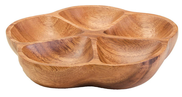 Premier Housewares Kora Acacia Five Section Flower Serving Dish