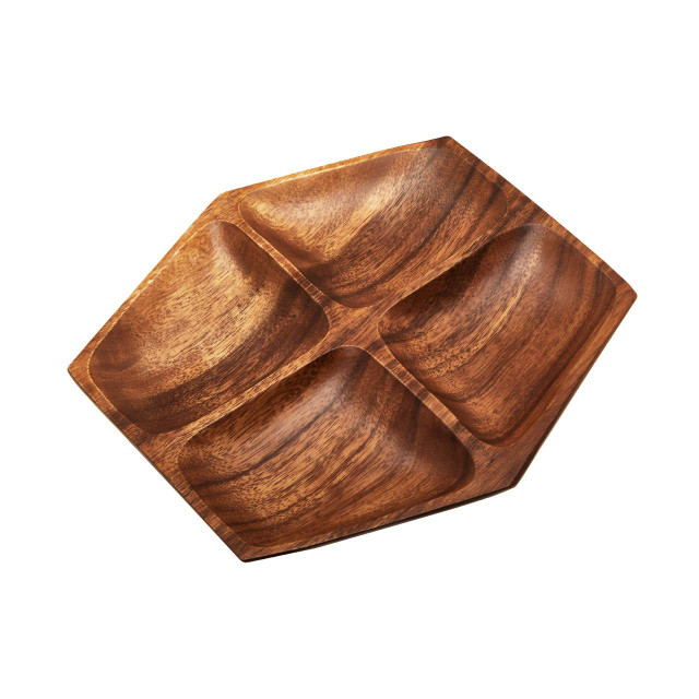 Premier Housewares Kora Acacia Large Four Section Serving Dish