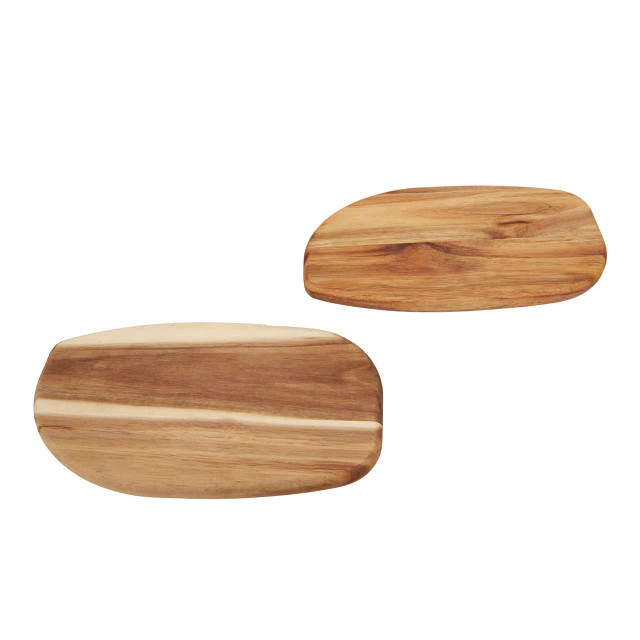 Premier Housewares Kora Acacia Set Of 2 Serving And Chopping Board