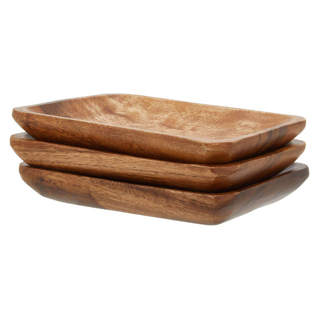 Premier Housewares Kora Acacia Set Of Three Serving Dishes