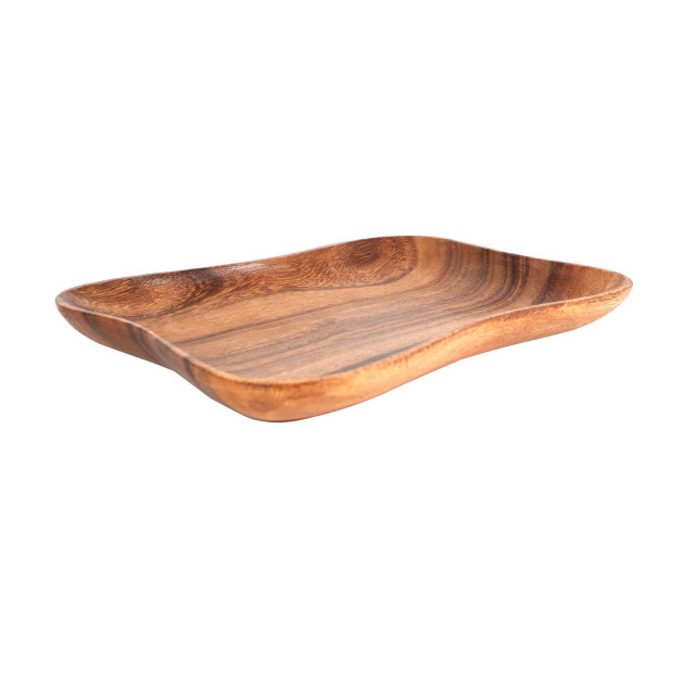 Premier Housewares Kora Acacia Small Curved Rectangle Serving Dish