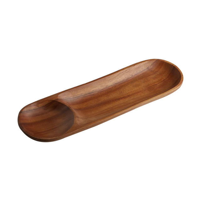 premier housewares Kora Acacia Wood Oval Chip And Dip Tray