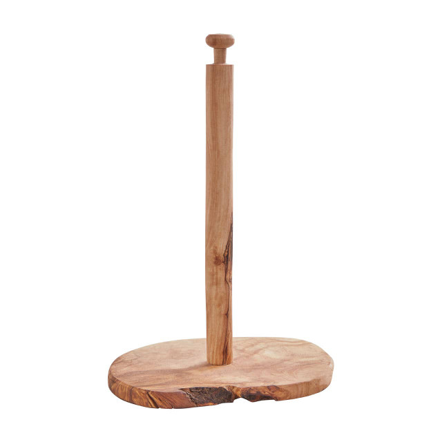 Premier Housewares Kora Olive Wood Kitchen Roll Holder