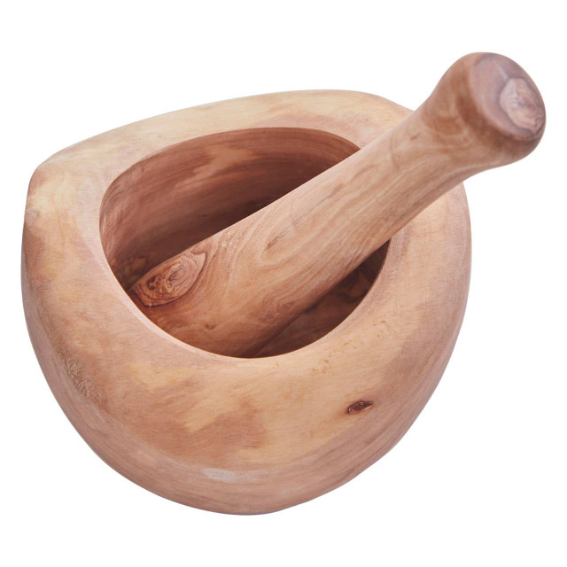 Premier Housewares Kora Olive Wood Mortar And Pestle