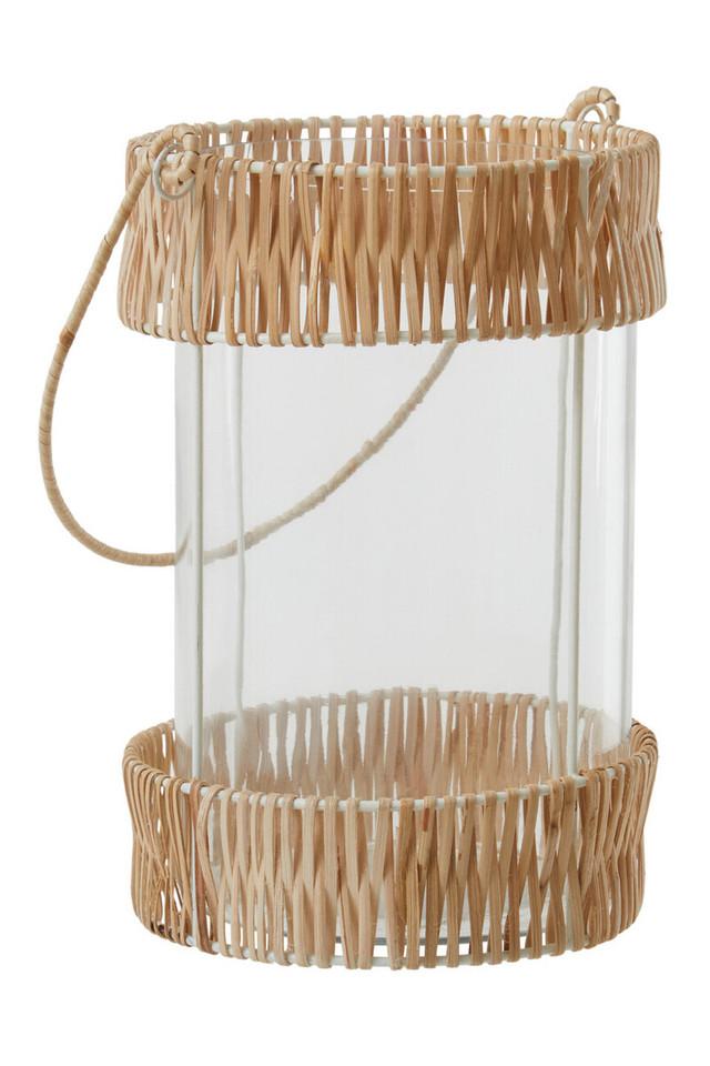 Premier Housewares Kuta Natural And White Large Lantern