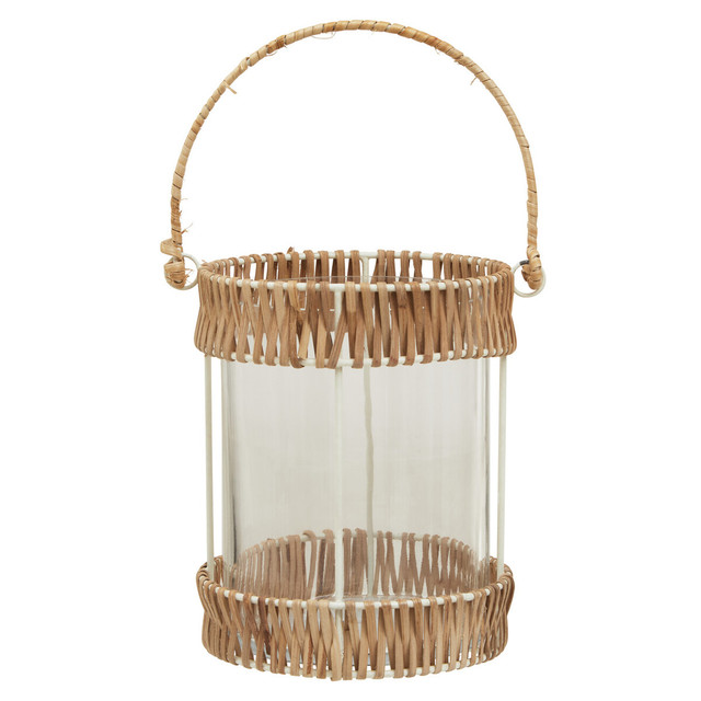 Premier Housewares Kuta Natural And White Small Lantern