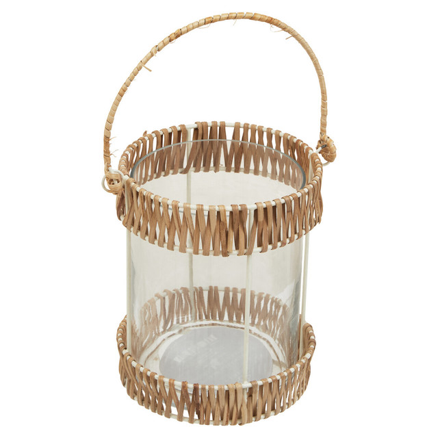 Premier Housewares Kuta Natural And White Small Lantern