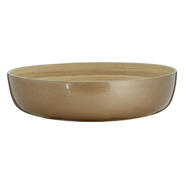 premier housewares Kyoto Gold Salad Bowl With Raised Edges