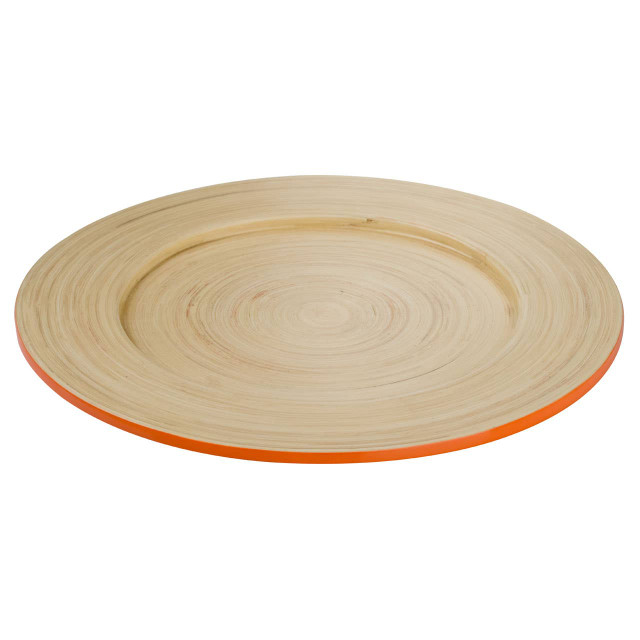 premier housewares Kyoto Orange Bamboo Charger Plate