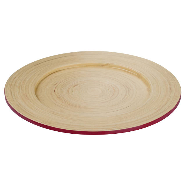 premier housewares Kyoto Raspberry Bamboo Charger Plate
