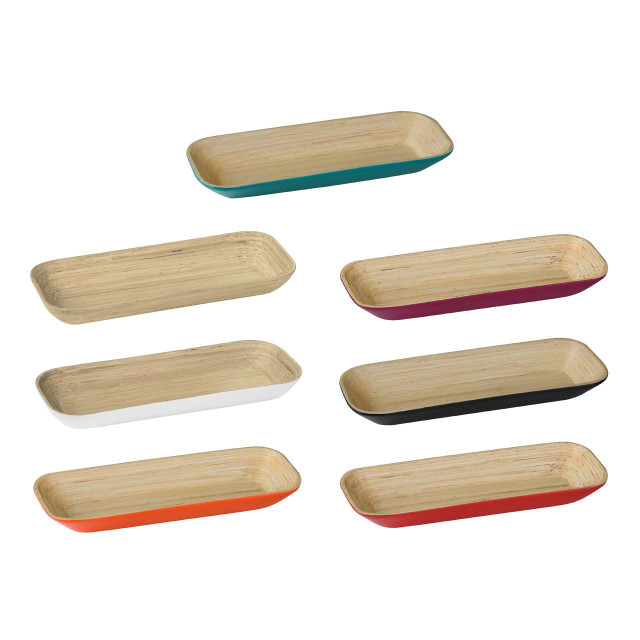 Premier Housewares Kyoto Raspberry Large Bamboo Tray