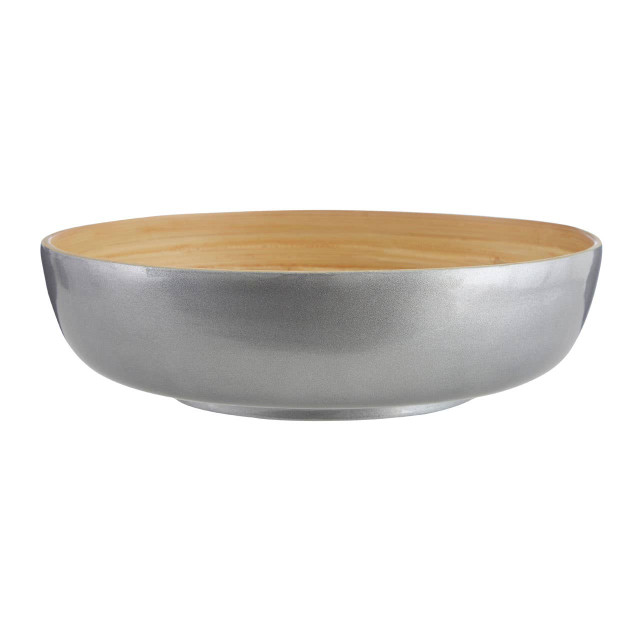 Premier Housewares Kyoto Silver Salad Bowl With Raised Edges