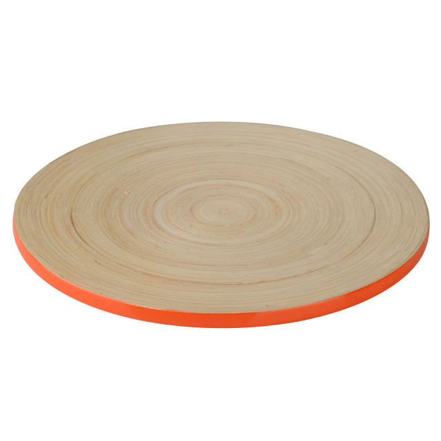 Premier Housewares Kyoto Spun Design Orange Bamboo Placemat