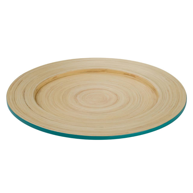 premier housewares Kyoto Turquoise Bamboo Charger Plate