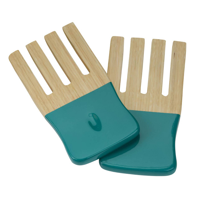premier housewares Kyoto Turquoise Salad Hand Servers
