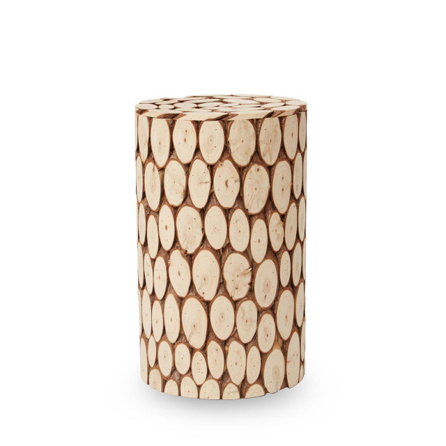 premier housewares Lacuna Fir Wood Side Table and Stool