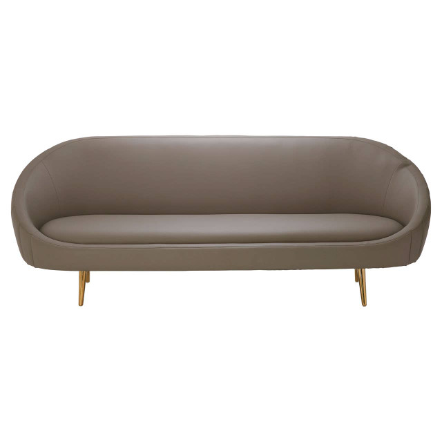 Premier Housewares Lagero Brown Leather Effect Sofa