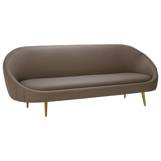 Premier Housewares Lagero Brown Leather Effect Sofa