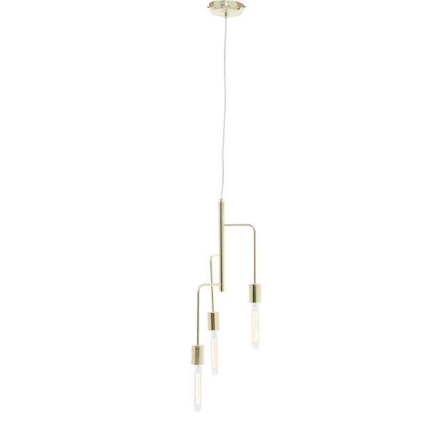 Premier Housewares Lagona 3 Bulb Gold Finish Pendant Light