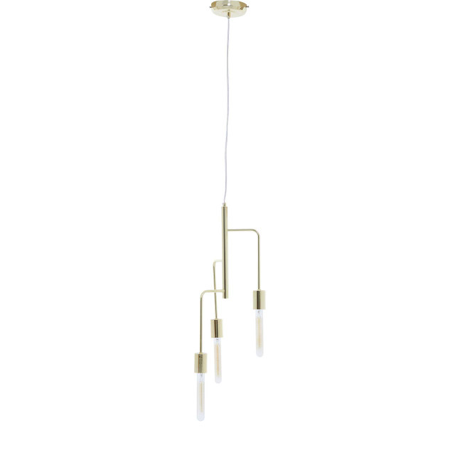 premier housewares Lagona 3 Bulb Gold Finish Pendant Light