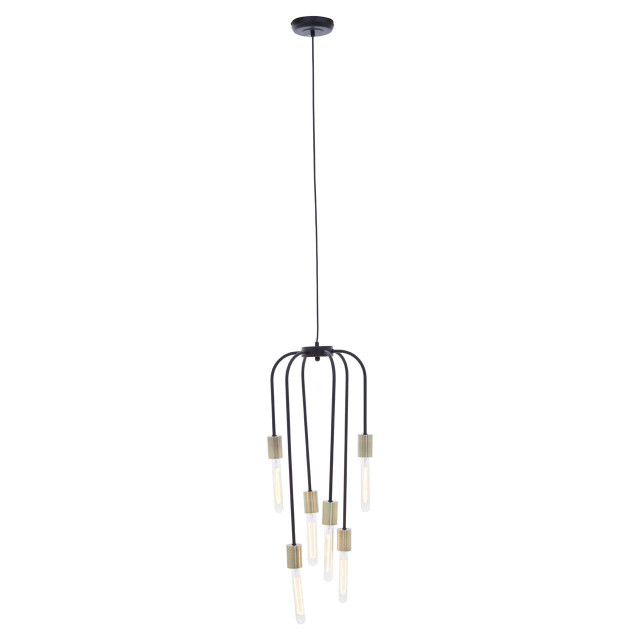 Premier Housewares Lagona 6 Bulb Black Pendant Light