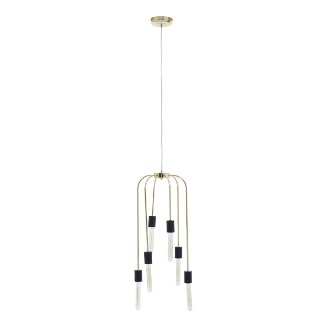 Premier Housewares Lagona 6 Bulb Gold Finish Pendant Light