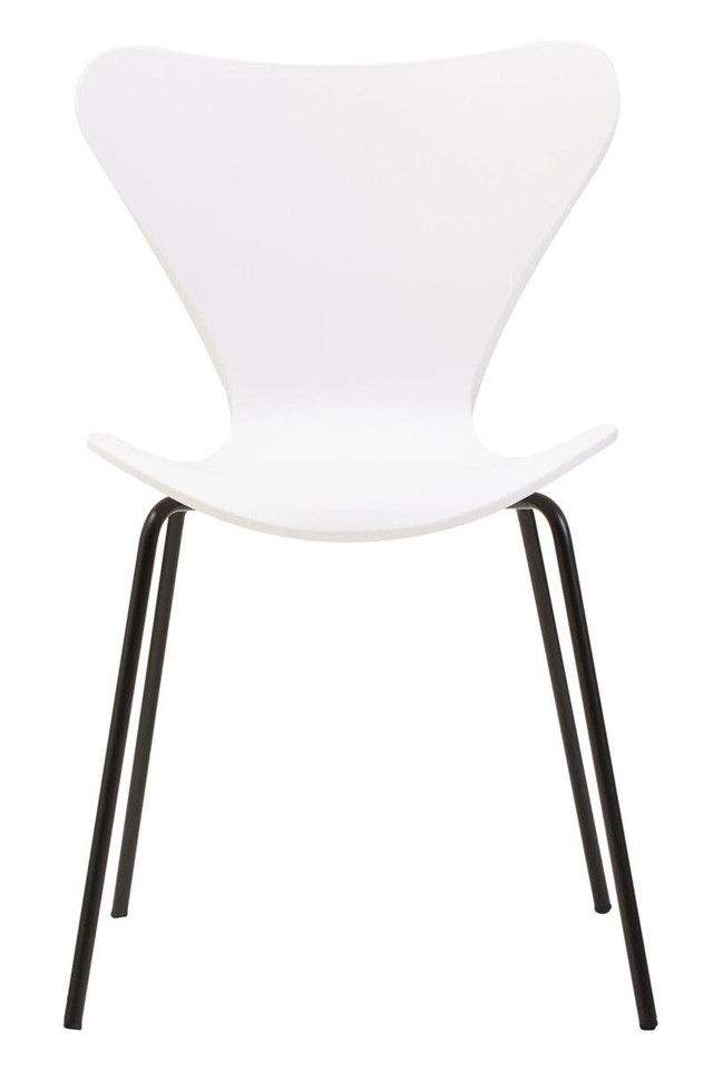 Premier Housewares Laila White Seat And Black Legs Dining Chair