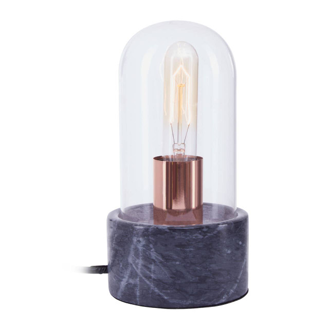 premier housewares Lamonte Bell Lamp with Black Marble Base