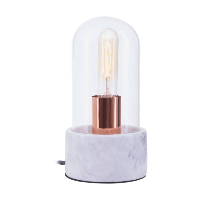 Premier Housewares Lamonte Bell Lamp With Grey Marble Base