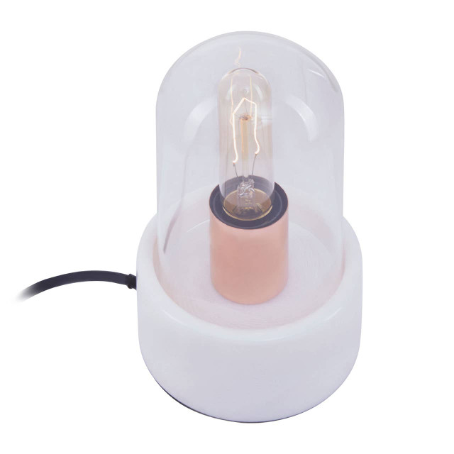 Premier Housewares Lamonte Bell Lamp With White Marble Base
