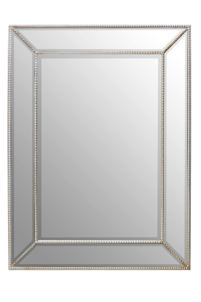Premier Housewares Lapari Silver Finish Rectangular Wall Mirror