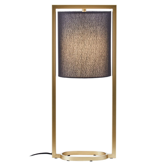 Premier Housewares Lara Black Shade With Gold Finish Metal Frame Table Lamp