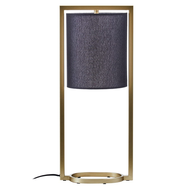 premier housewares Lara Black Shade With Gold Finish Metal Frame Table Lamp