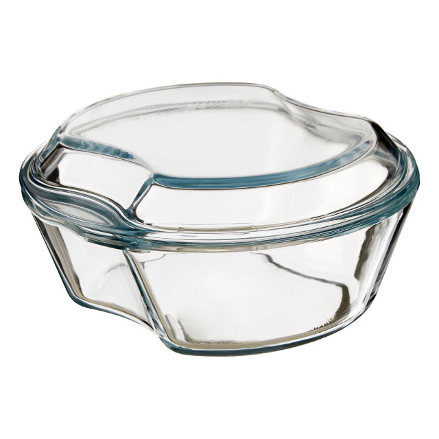Premier Housewares Large Round Glass Casserole Dish