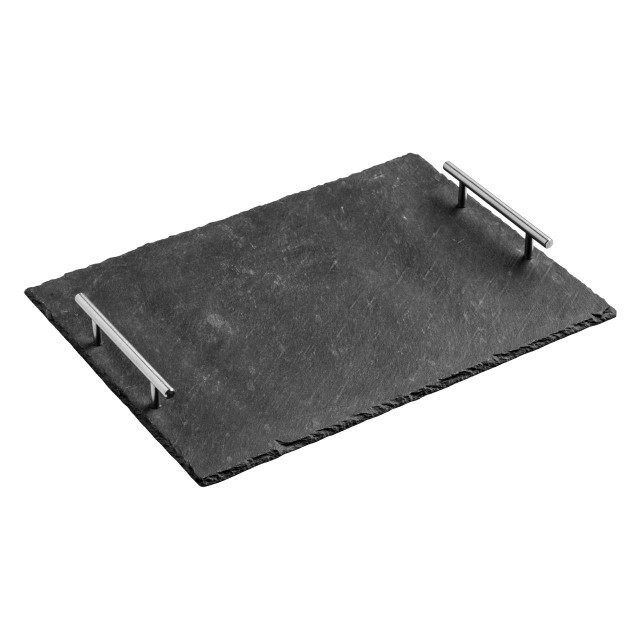 premier housewares Large Slate Tray With Stainless Steel Handles