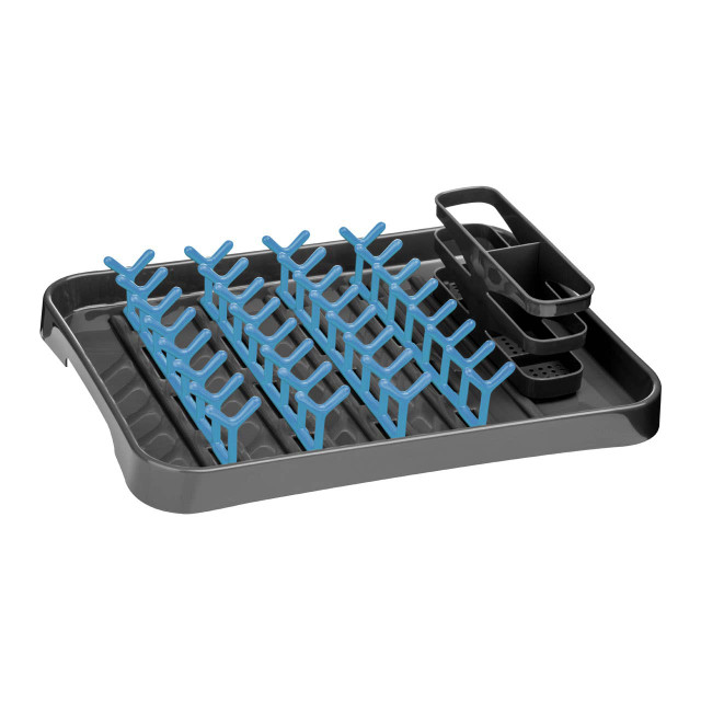 Premier Housewares Laurie Grey And Blue Dish Drainer