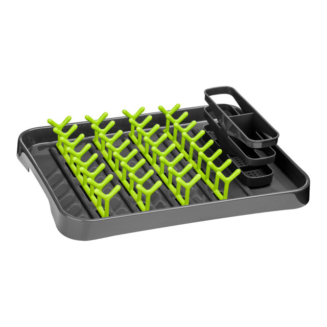 premier housewares Laurie Grey and Lime Green Dish Drainer