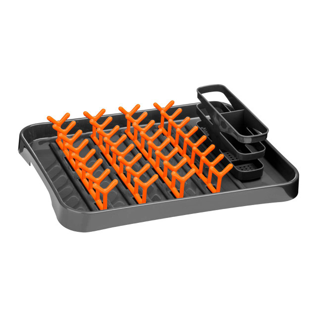 premier housewares Laurie Grey and Orange Dish Drainer