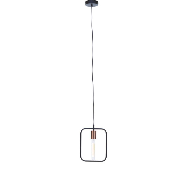 Premier Housewares Lavis Black And Copper Finish Pendant Light
