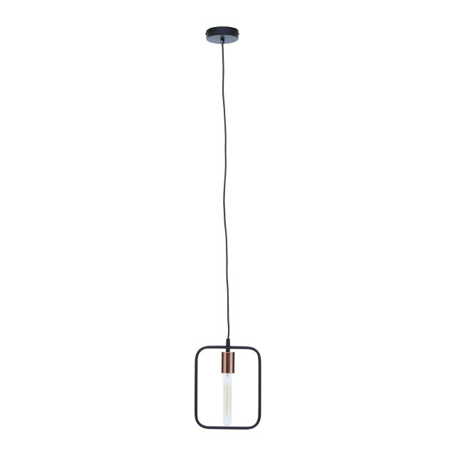 premier housewares Lavis Black And Copper Finish Pendant Light