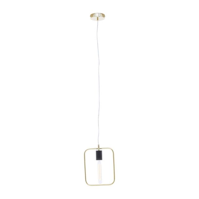 Premier Housewares Lavis Black And Gold Finish Pendant Light