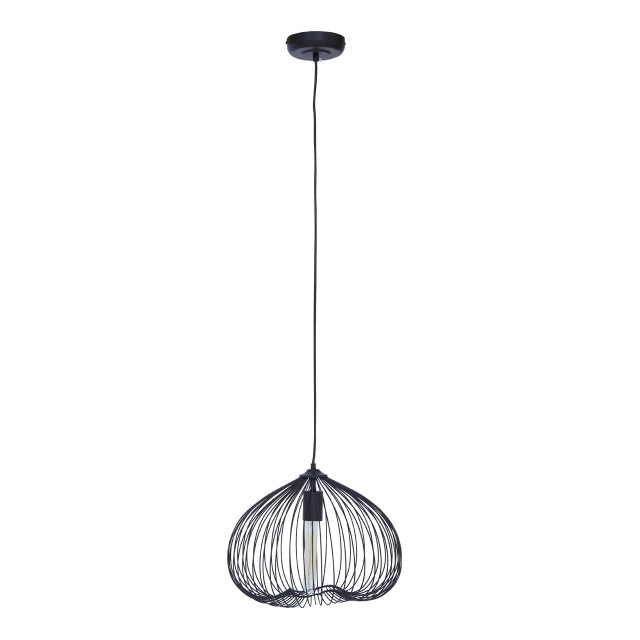 Premier Housewares Lavis Black Finish Pendant Light