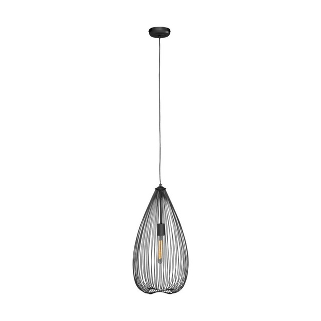 Premier Housewares Lavis Teardrop Black Finish Pendant Light