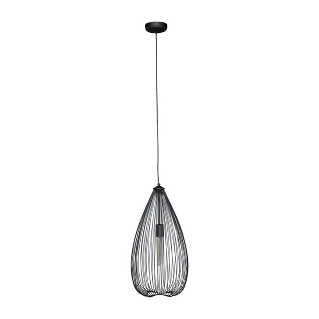 premier housewares Lavis Teardrop Black Finish Pendant Light