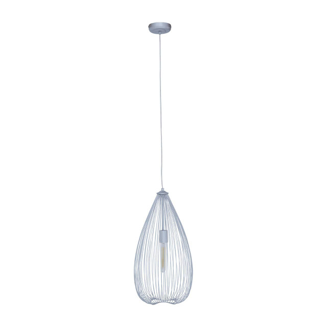 Premier Housewares Lavis Teardrop Silver Pendant Light