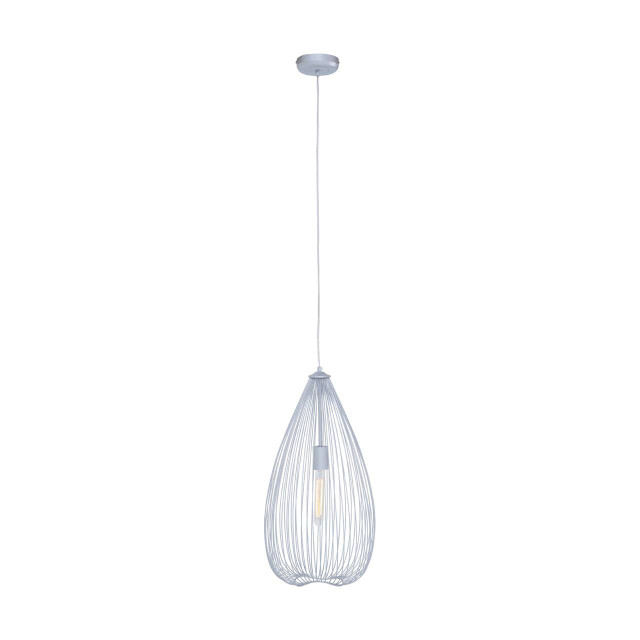 Premier Housewares Lavis Teardrop Silver Pendant Light