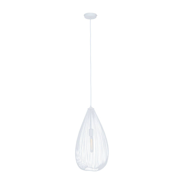 Premier Housewares Lavis Teardrop White Pendant Light