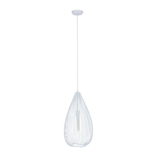 premier housewares Lavis Teardrop White Pendant Light