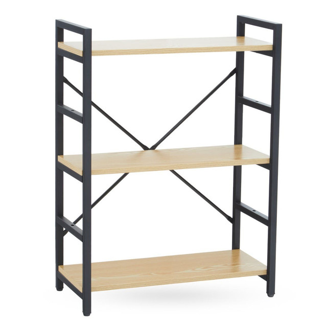 Premier Housewares Laxton 3 Tier Light Oak Effect Shelf Unit